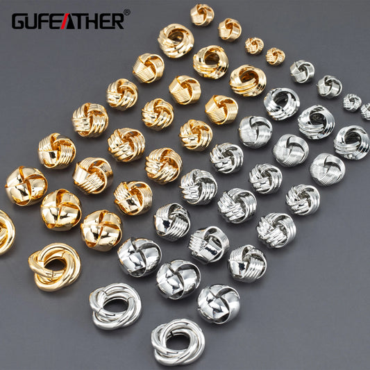 GUFEATHER M916, accesorios de joyería, pass REACH, sin níquel, chapado en rodio de oro de 18 k, cobre, pendientes diy, fabricación de joyas, 10 unids/lote 